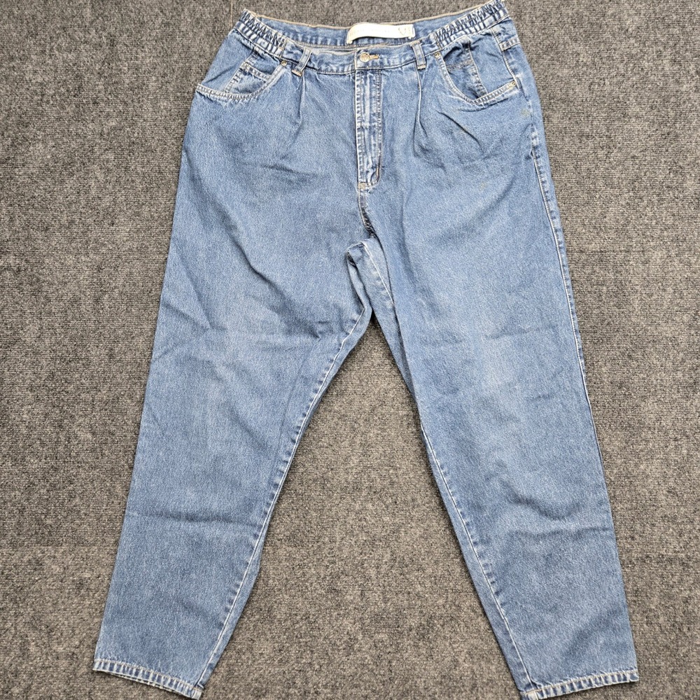Vintage Gloria Vanderbilt Mom Jeans Womens Size 16W 34x29 Medium Wash High Rise